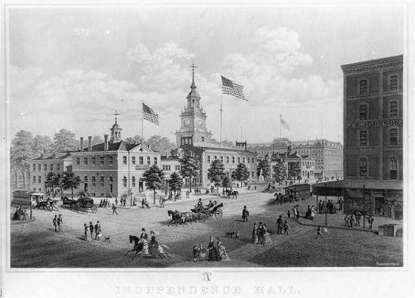 IN CONGRESS, July 4, 1776. Source: Library of Congress Independence Hall in Philadelphia, Pa.