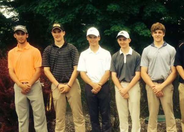 Two Warwick golfers make the cut for states Sean Ginley (3rd from left) and Nikolai Quigley (Far right) are seen here with other Section 9 Golf Champions and NYSPHSAA State Qualifiers.