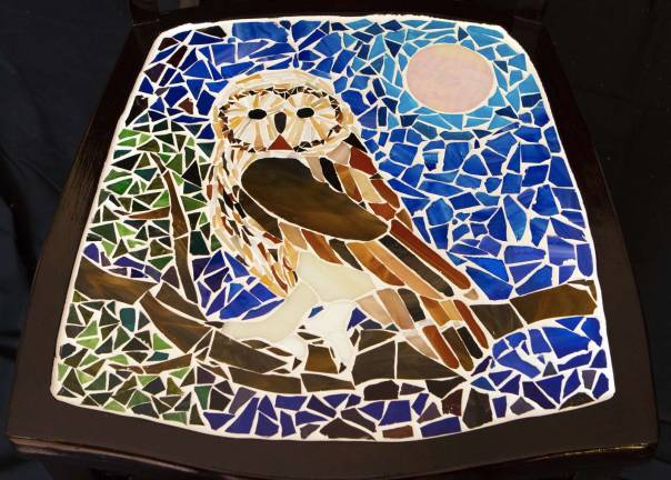 Warwick students rock the art world Provided photos More than 20 chairs will be auctioned during the K-12 “Rock-n-Roll Art Show” at Warwick Valley High School at 5 p.m. tonight, May 11. The artwork on this chair was created by Natalie Hawkins.