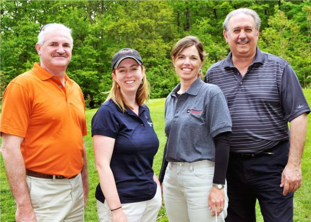Putting for a purpose pays off The Highland Associates team ñ from left, Jim Rizzo, Tracy Wescott, Elena Quinn and Charlie Consagra ñ at the Bon Secours Community Hospital, St. Anthony Community Hospital and Provident Bank Spring Classic at Wallkill Golf Club May 14.