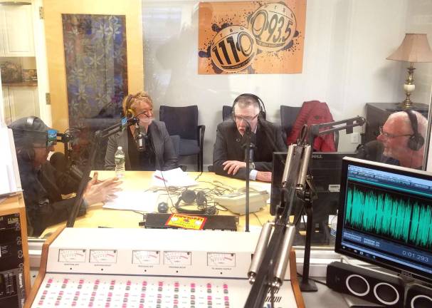 Close friends pay tribute to Dick Wells on WTBQ Provided photo On the air from left, Leo Kaytes Sr., WTBQ Station Manager Taylor Sterling, Supervisor Michael Sweeton and Bill Iurato.