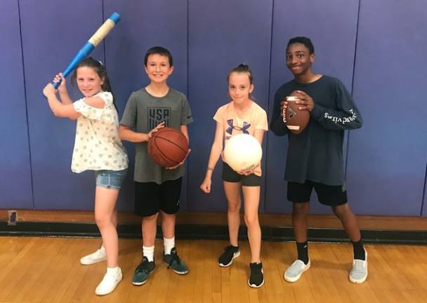 Warwick Warwick Sports Camp Kicks Off this Summer Provided photo Pictured from left to right are: Carly McLaughlin, Matt Desrats, Erin Kelly and Matt Abel.