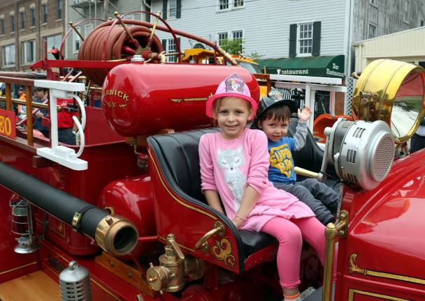 Village of Warwick celebrates First Responders Day Throughout the morning members of the Warwick Fire Department invited children like Rose Brand, 5, and her brother Matthew, 2, to climb aboard vintage fire apparatus