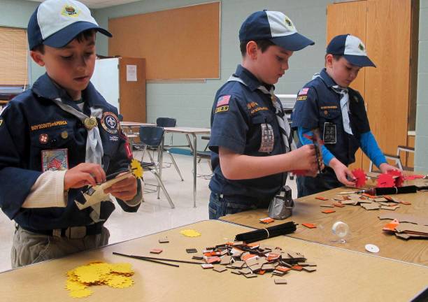 GWL Cub Scout Park 121 goes 'Out of this World' to celebrate Earth Day Pictured from left to right: Eli McGee from Bear Den #12, Joseph Pastor from Bear Den # 6, and Logan Wall from Bear Den #12 participated in the Cub Scout's NOVA/STEM event on Earth Day.