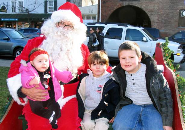 Santa visits the Railroad Green Santa visits the Railroad Green