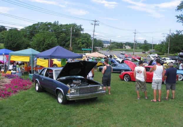Eighth-annual Richard Jacob Rudy Memorial Car Show held at Pennings Farm Market View of RJR Memorial Fund car show at Pennings Farm Market.