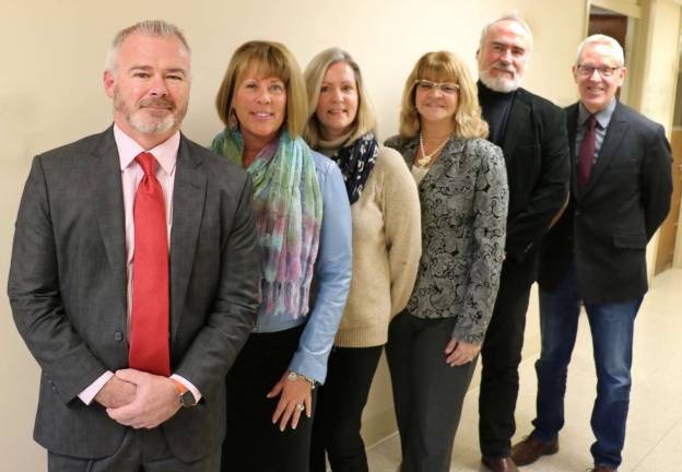 Warwick Valley Chamber of Commerce Board of Directors holds first meeting of the new year Officers on the Executive Board: From left are: Second Vice President James Mezzetti, President Mechelle Casciotta, Secretary Kim Starks, Treasurer Mary McClurg, First Vice President John Redman and Executive Director Michael Johndrow.