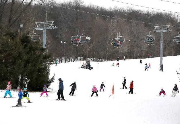 As pictured last weekend, the ski area has enough snow-making capability to carry it through the season without any help from Mother Nature.