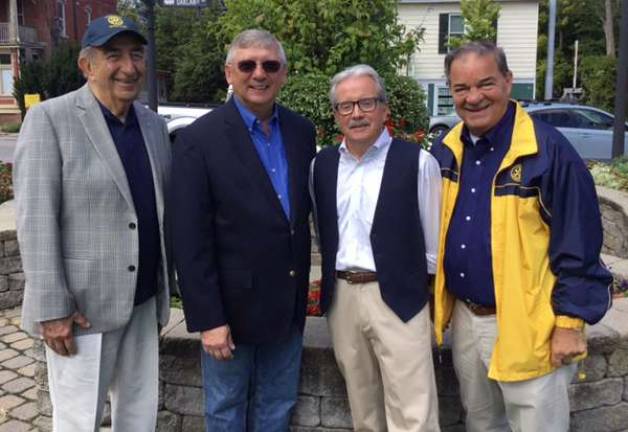Making Warwick a better place Photoby Sean Ryan Leo Kaytes Sr., left, chair of the Warwick Citizen of the Year Committee, congratulates Tom Buchanan and Paul Orthmann, Warwick’s 2017-2018 Outstanding Community Service Award winners, and Stan Martin, Warwick Citizen of the Year.