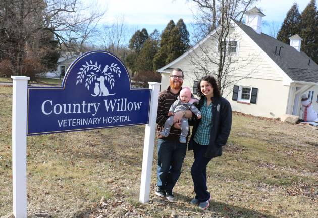 Country Willow Veterinary Hospital opens in Warwick Photo by Roger Gavan Country Willow Veterinary Hospital husband and wife team Dr. Brian Civatte and Dr. Sarah Marpet with their daughter Everleigh, nine months.