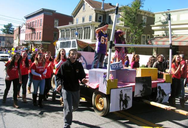 Homecoming 2012 Photo by Roger Gavan. Freshman float represented the 1970s. Additional images from the Homecoming Parade can be found online at warwickadvertiser.com.