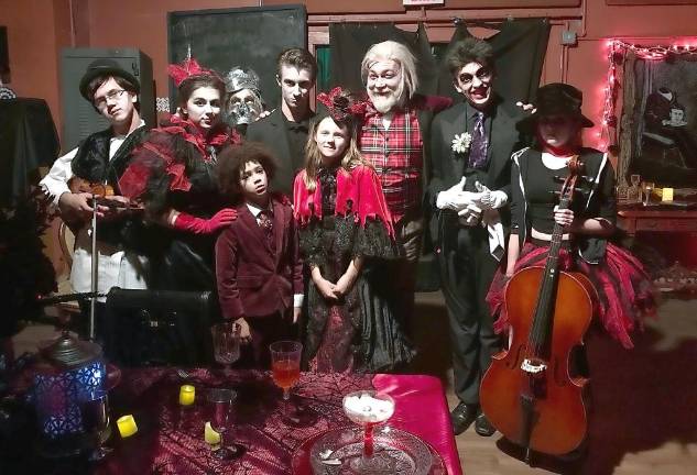 Pictured at the Haunted House at the Warwick Valley Community Center are: Jojo Gagliano, Ally Dwyer, Colin Foley, Timmy Mullally, Luke Young, Flora Gilley, Tim Mullally, William O’Dell and Clairice Dattolico.