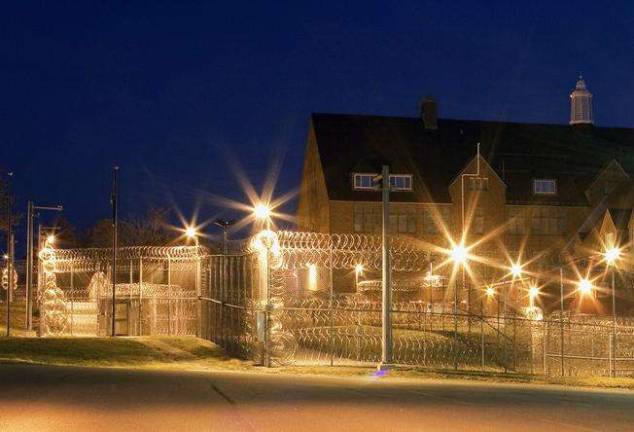 Reclaimed prison attracts business Night image of the closed Mid Orange Correctional Facility in Warwick (Photo by Robert G. Breese)