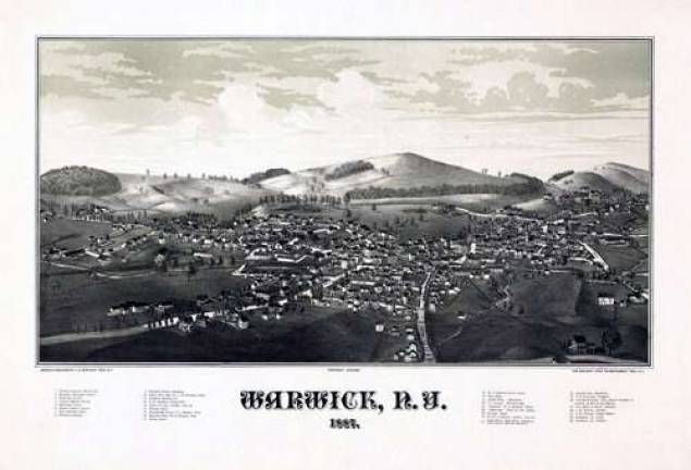 Finding Benjamin Aske Warwick, N.Y. 1887. Drawn & published by L. R. Burleigh.