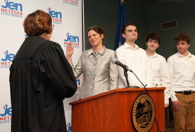 State Senator Jen Metzger sworn into office State Senator Jen Metzger sworn into office