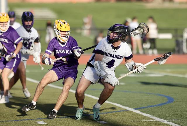 Wildcats defeat Crusaders Ryan Behringer, #4, scored 2 goals and had 4 assists in the game