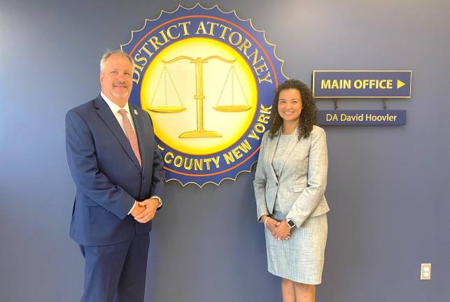 De Jesus-Rosenwasser named to group for immigrant affairs Orange County District Attorney David Hoovler and ADA Darlene De Jesus-Rosenwasser.