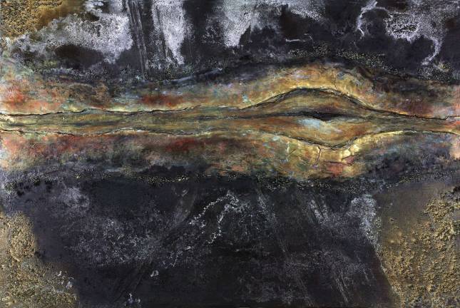 SUNY Orange show explores when technology blends into art This painting by Carol Flaitz is called "Fissure."