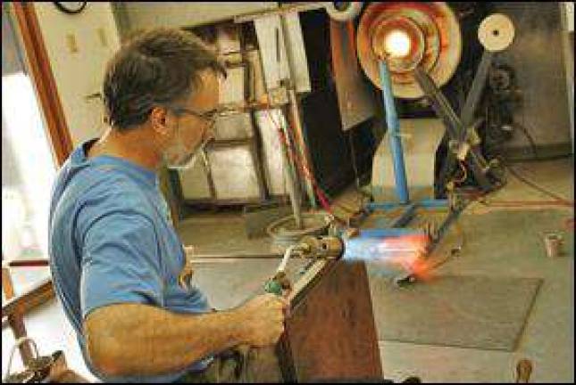Blown glass demonstration Blown glass demonstration