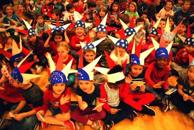 Park Ave students celebrate veterans Park Avenue Kindergarten children made their own hats to celebrate Veterans Day.