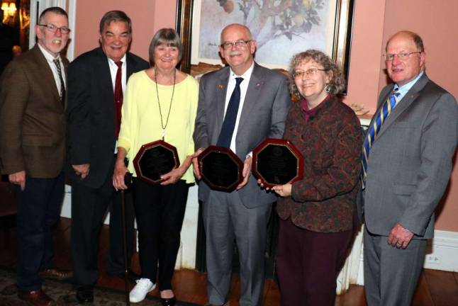 Warwick's 2018-19 Citizen of the Year Awards ceremony held at Landmark Inn Photos by Roger Gavan At the annual Warwick Valley Rotary Club presentation of the Citizen of the Year and Outstanding Community Service awards celebration on Oct. 24 are, from left: Town of Warwick Supervisor Michael Sweeton, Citizen of the Year co-Chair Stan Martin, Marge King-Porter, Doug Stage, Sue Gardner and Warwick Rotary President Ed Wiley.