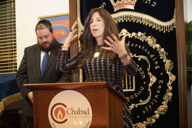 'How do we respond to baseless hatred? Wanton love' Chana Burston said, "We also must focus on increasing in light, kindness and goodness. How do we respond to baseless hatred? Wanton love." (Photo courtesy of Dr. Michael Hoffman)