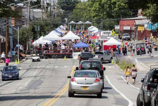 Celebrating community in Florida, NY A view of the Florida Funfest along closed Main Street in the Village of Florida