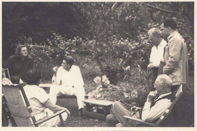 Kenneth Burke: Sage of Andover Burke with friends at the Andover farm, circa 1950. From left, author Shirley Jackson, (with back to camera) educator Marion Fergusson, literary critic and educator Francis Fergusson, Kenneth Burke, literary critic Stanley Hyman and (seated) poet William Carlos Williams.