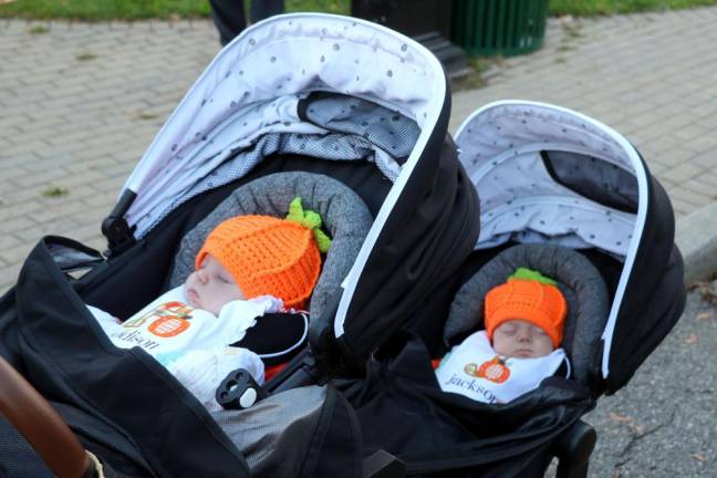 The youngest participants and cutest pumpkins were fraternal twins Addison and Jackson Kemp, six-weeks old.
