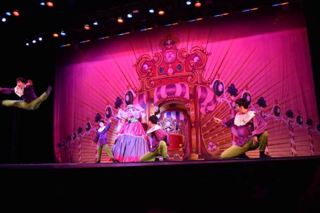 Dancers from Northern Academy of the Arts emerged from Mother Ginger’s hoop skirt.