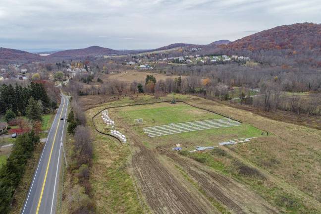 SunCommon offers $3,000 grant for an artistic outdoor installation Provided photo SunCommon's Community Solar Array is now under construction at the Orange County Citizens Foundation property in Sugar Loaf. Arts installation will be placed at the lower left corner in April.