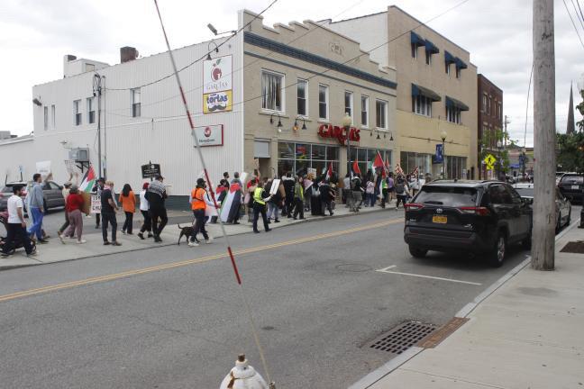 Ceasefire demand rally held Protestors in Middletown