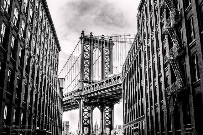 Art exhibit crosses bridges linking NYC photographer to his Warwick home Photo by Greg RheinThe Brooklyn Bridge