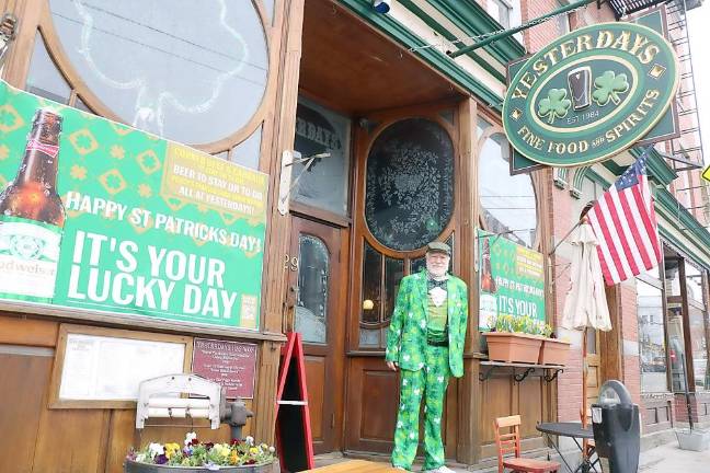 John Christison, owner of Yesterday’s, dressed for the occasion. Photo by Roger Gavan.