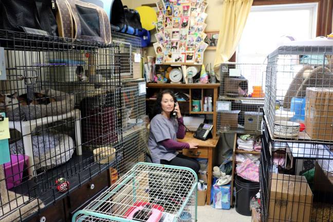 Warwick Valley Humane Society celebrates 50th anniversary of Animal Shelter Suzyn Barron, president of the Warwick Valley Humane Society, shares much of the space in her office because of the current overcrowding conditions
