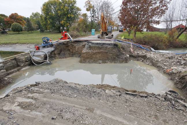 Flooding: The good, the bad, and the ugly Photo by Robert G. Breese County Route 1 in Warwick is pictured undergoing repairs after Hurricane Irene last summer.