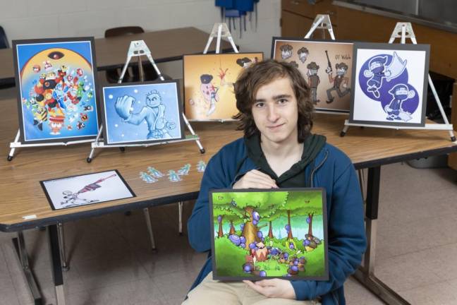 Superintendent’s Artist of the Week: Wyatt Tomaselli. Photo provided by the Warwick Valley School District.