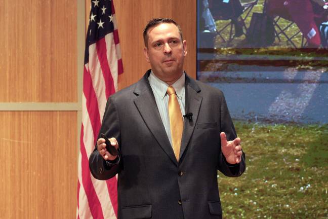 ‘Orange County government is a well-oiled machine’ “Our unemployment rate is lower than both the Federal and State governments, and our tax base continues to grow,” County Executive Steven M. Neuhaus said during his 2025 State of the County address at the Emergency Services Auditorium in Goshen. “We’re moving full speed ahead in a positive direction.”
