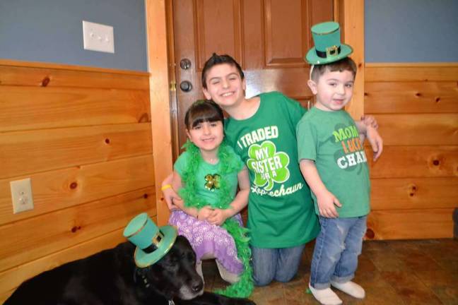 One Lucky Leprechaun Cutest Leprechauns. Jonny, Joey & Sophia Leprechaun. Photo courtesy of Monica.