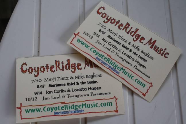 Coyote Ridge Music series brings great music home The 2013 concert lineup.