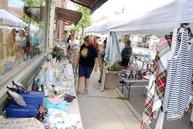 Shoppers on Main Street.