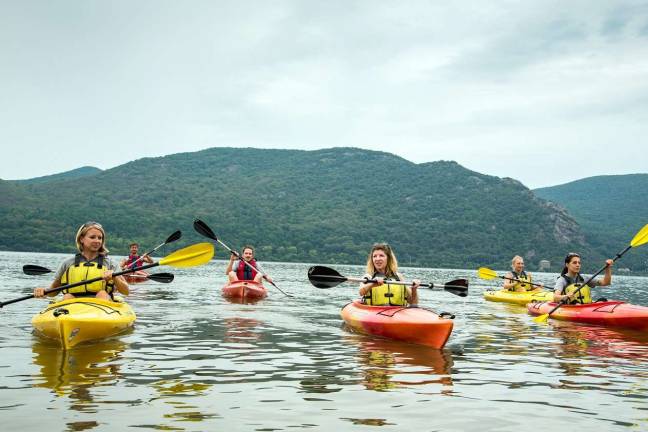 Make a splash with water sports in Orange County this summer Kayaking on the Hudson River with Storm King Adventure Tours (Photo provided)