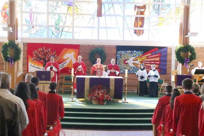 Having been newly consecrated an Auxiliary Bishop of the Archdiocese of New York, this was Bishop Gerardo J. Colacicco (center altar) first Confirmation and the Church of St. Stephen, the First Martyr, in Warwick, had the honor of being selected for that important event.