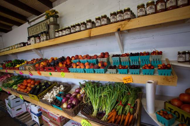 Farm fresh to the restaurant table The farm stand is stocked with farm fresh produce.