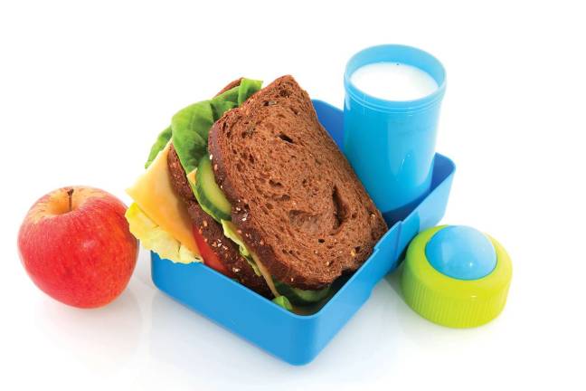 Food deliveries are remaking school lunch Healthy lunch box filled with bread for take away