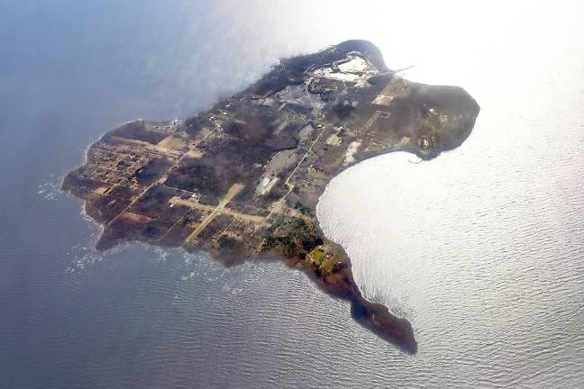 Kelleys Island is both a village in Erie County, Ohio, and the island which it fully occupies in Lake Erie. The British originally called it Sandusky Island. Later the United States took it over and officially designated it as Island Number 6 and Cunningham Island.