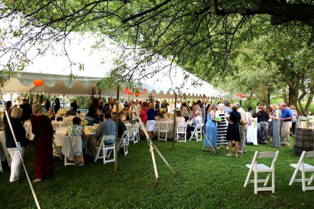 Celebrating Warwick's history The music, the appetizers, the craft beer and cider, dinner by Grappa Ristorante and homemade desserts along with picture perfect weather worked together to make the 47th annual Historical Society Party in Lewis Park, a big success.