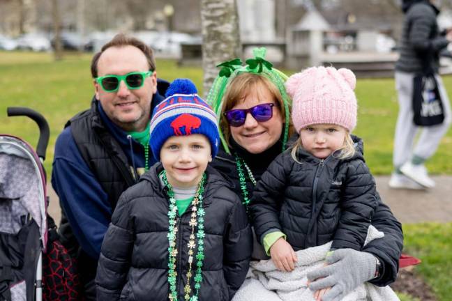 The Price family of Monticello at the Mid Hudson St. Patrick’s Day Parade in Goshen on March 10, 2024. Photo by Sammie Finch