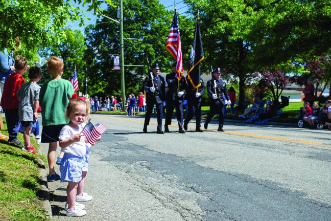Departed veterans honored Color guard marches