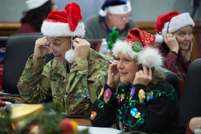 Where's Santa? The NORAD Tracks Santa Operations Center at Peterson Air Force Base. (Facebook photo)
